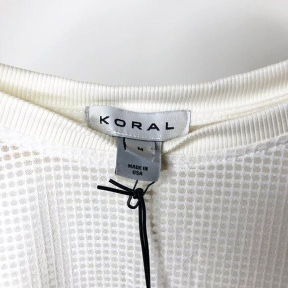 KORAL Trade Mesh High/Low White Top - Picture 4 of 7